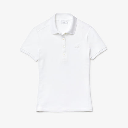 Lacoste L.12.d Kadın Slim Fit Beyaz Polo