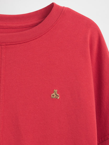 Kırmızı Heavyweight Oversized Seam T-shirt