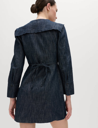 Denim Detaylı Kadın Elbise
