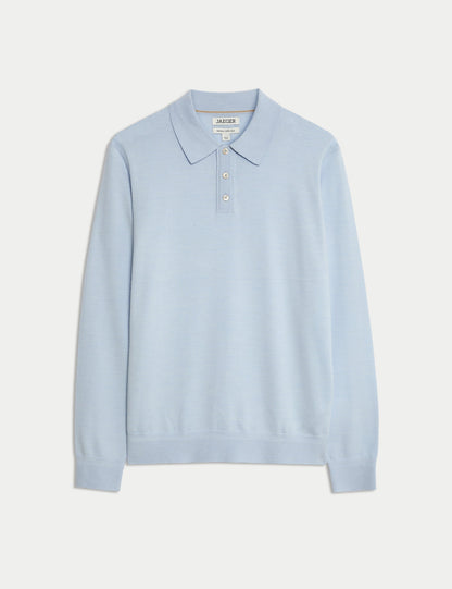 Merino Ipek Karışımlı Düğmeli Polo Üst