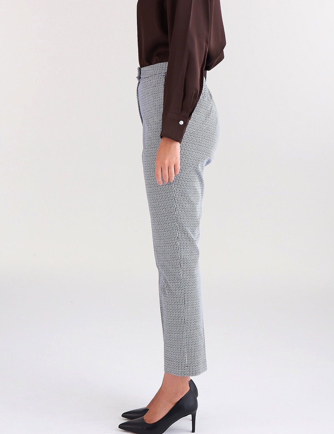 Yüksek Bel Slim Fit Pantolon