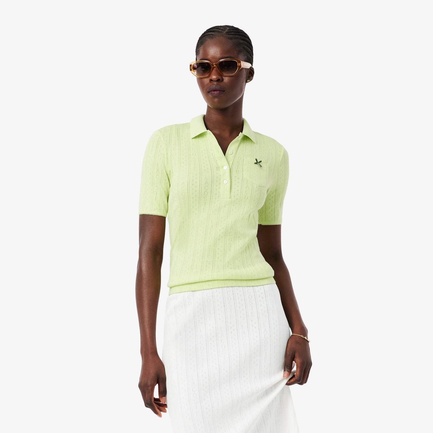 Lacoste Slim Fit Kadın Sarı Polo