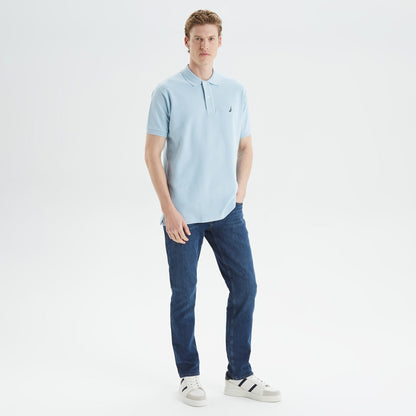 Nautica Erkek Mavi Classic Fit Kısa Kollu Polo Yaka T-shirt
