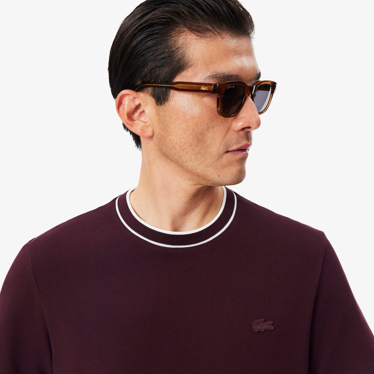 Lacoste Regular Fit Erkek Bordo T-shirt
