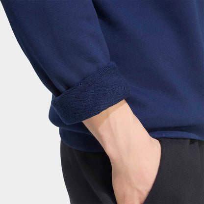 Adidas Trefoil Essentials Crew French Terry Erkek Mavi Sweatshirt