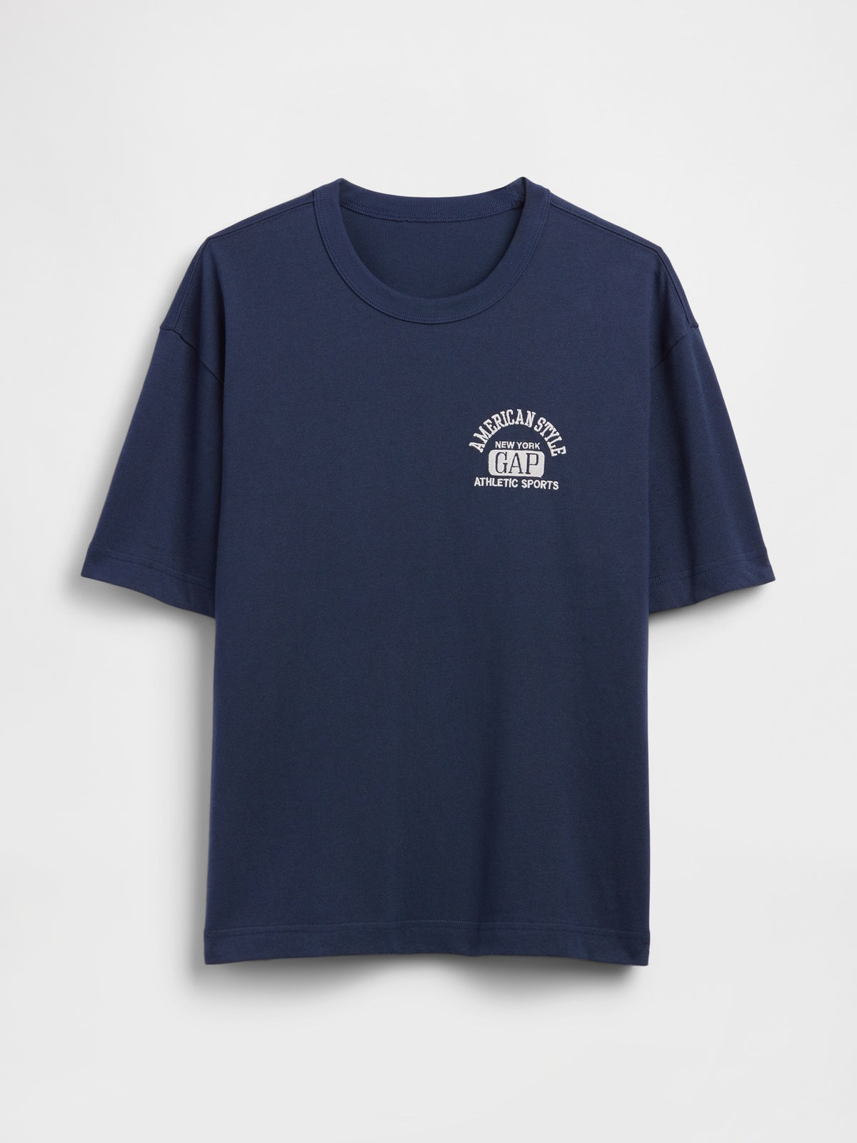Lacivert Heavyweight Gap Logo Relaxed Crop T-shirt