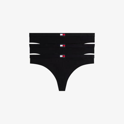 Tommy Hilfiger Thong Kadın 3'lü Siyah Külot