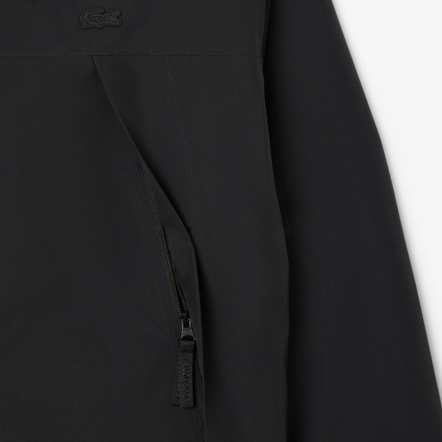 Lacoste Erkek Classic Fit Kapüşonlu Siyah Mont