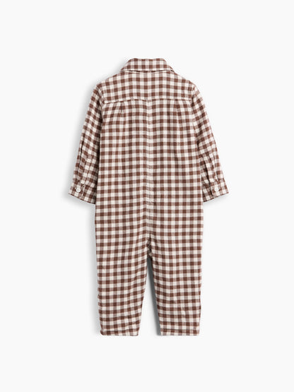 Kahverengi Gingham Flannel Tulum