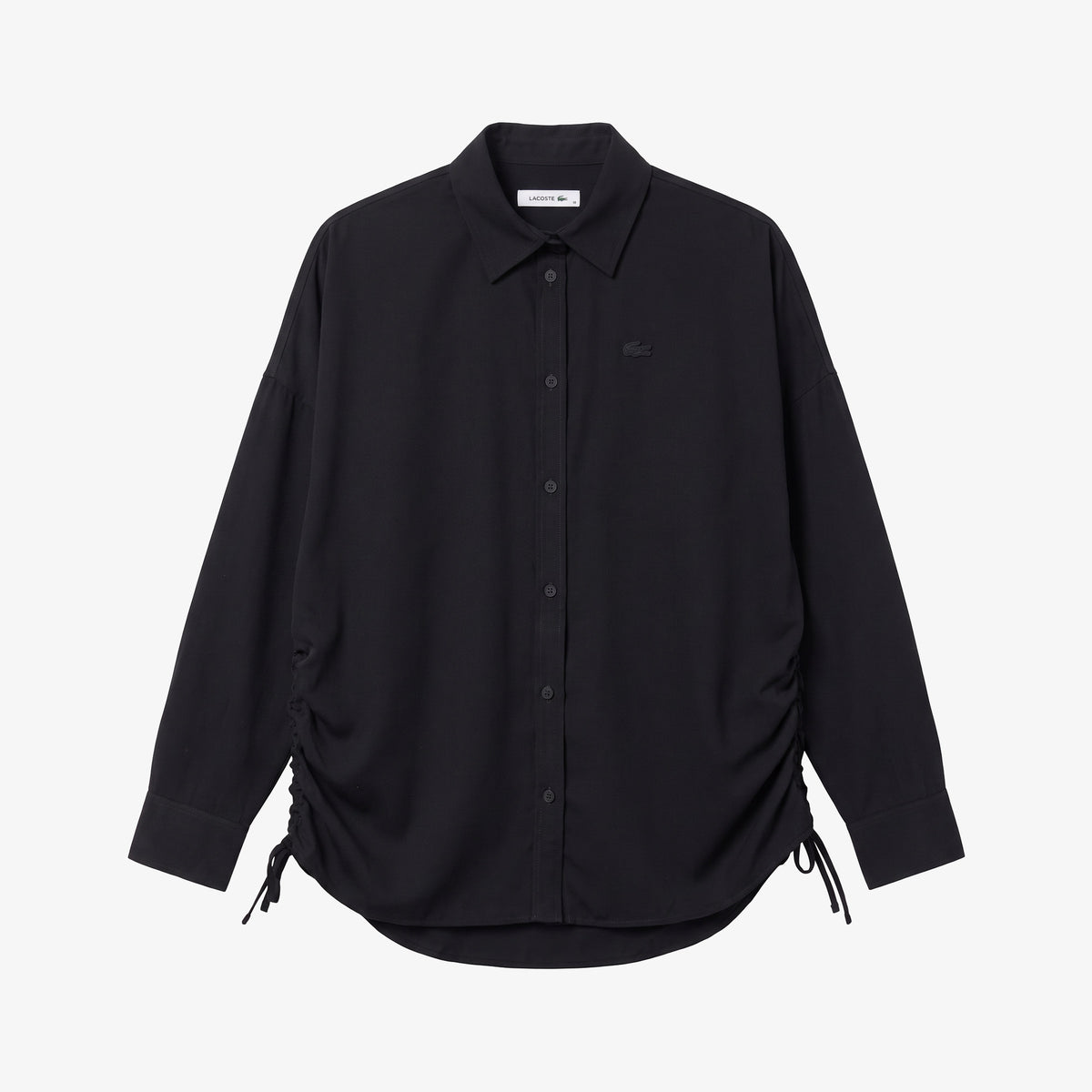 Lacoste Relaxed Fit Kadın Siyah Gömlek