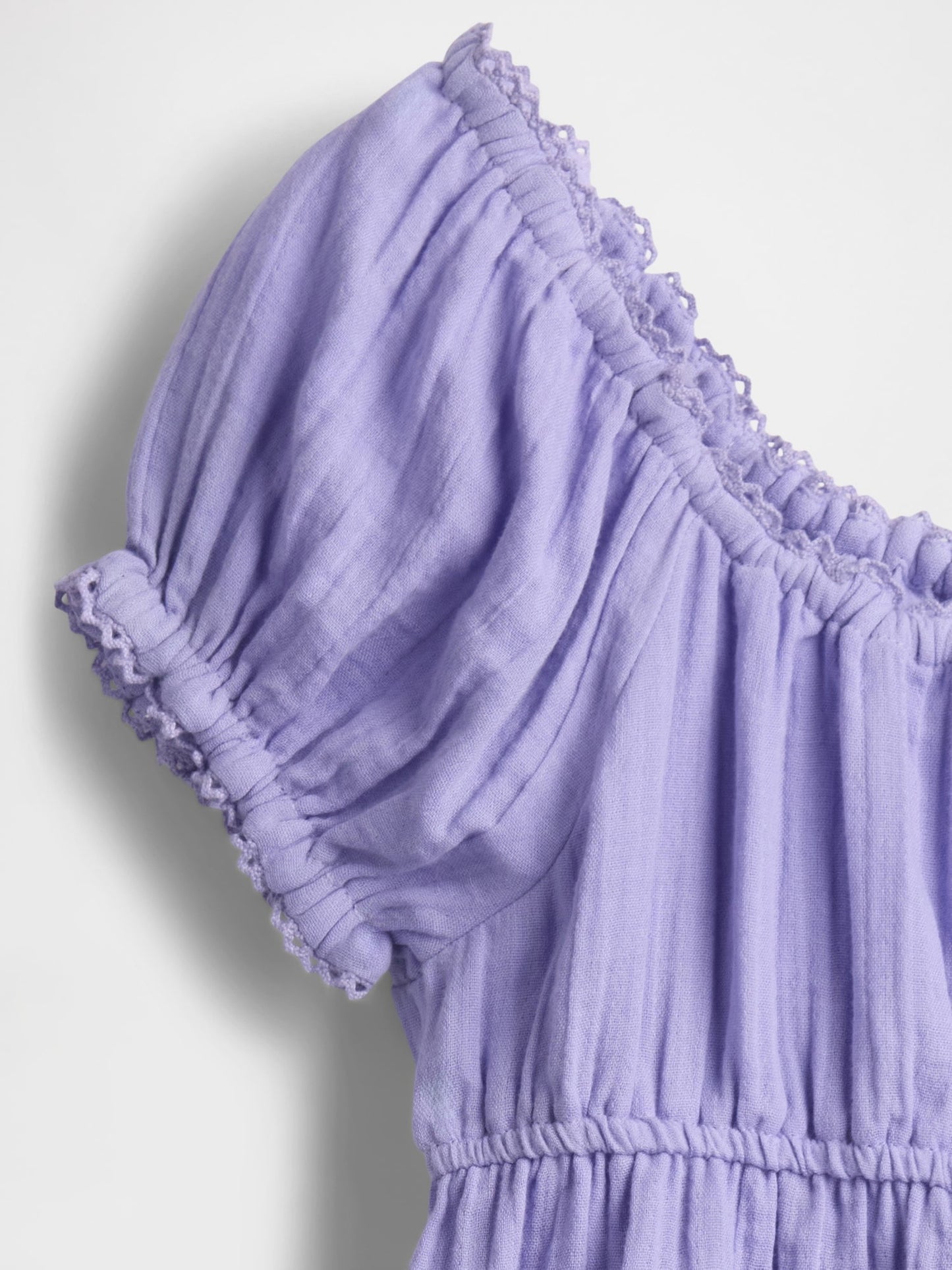 Açık Lila Kids Crinkle Gauze Outfit Set