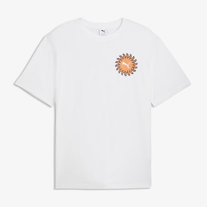 Puma Sunset Drive Relaxed Erkek Beyaz T-shirt