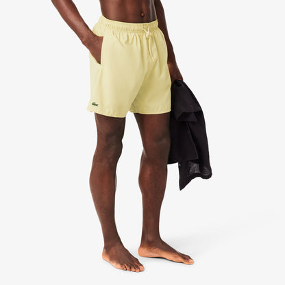 Lacoste Regular Fit Erkek Sarı Deniz Şortu