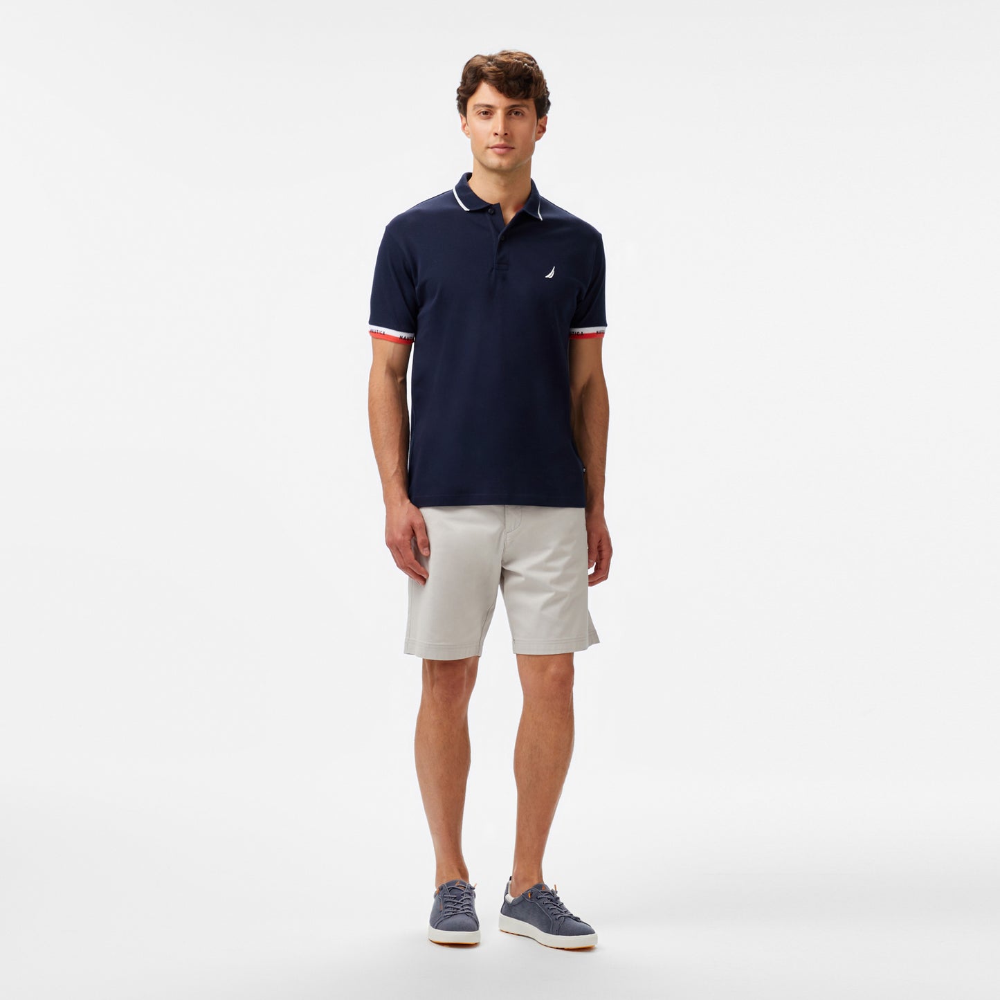 Nautica Erkek Lacivert Classic Fit Polo Yaka T-shirt