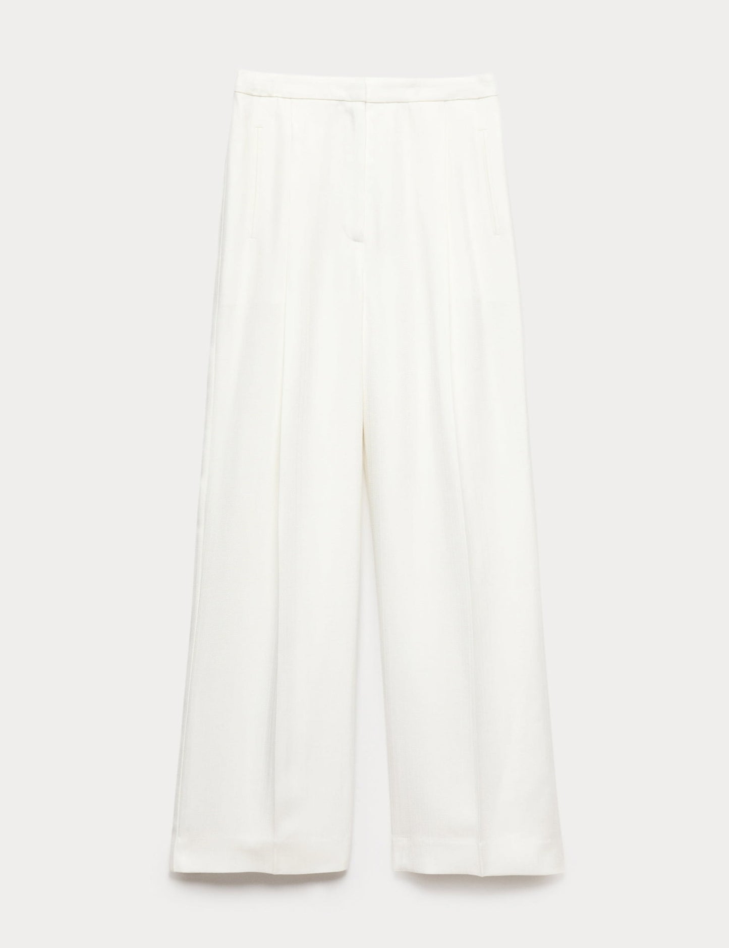 Pile Detaylı Geniş Paça Pantolon