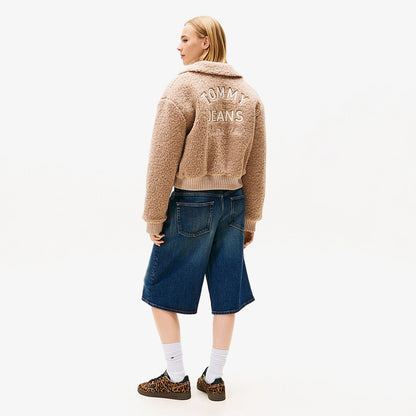 Tommy Hilfiger Padded Cropped Puffer Kadın Bej Ceket