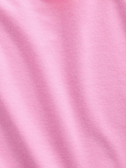 Pembe Kare Yaka T-shirt