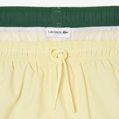 Lacoste Regular Fit Erkek Sarı Deniz Şortu