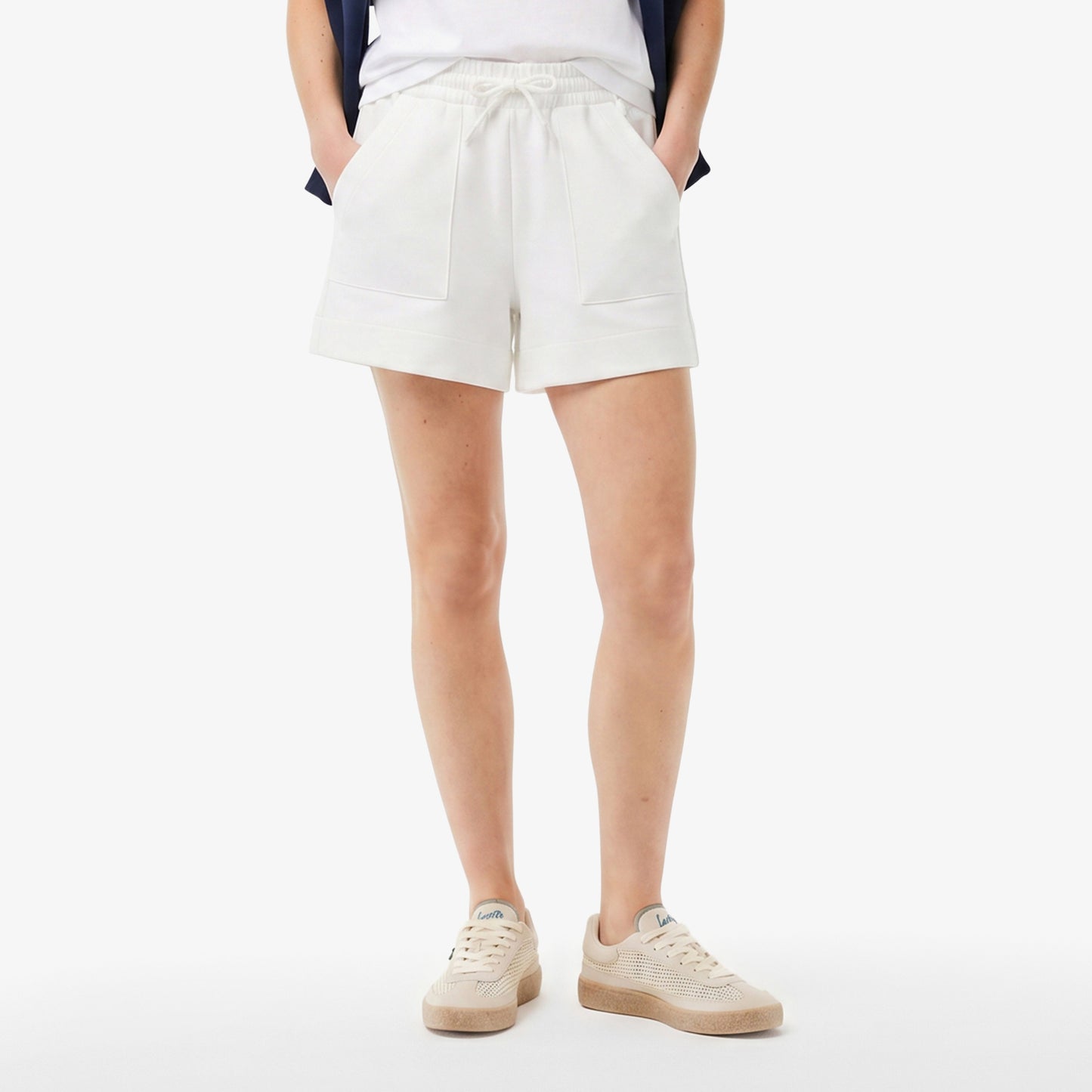 Lacoste Relaxed Fit Kadın Krem Şort