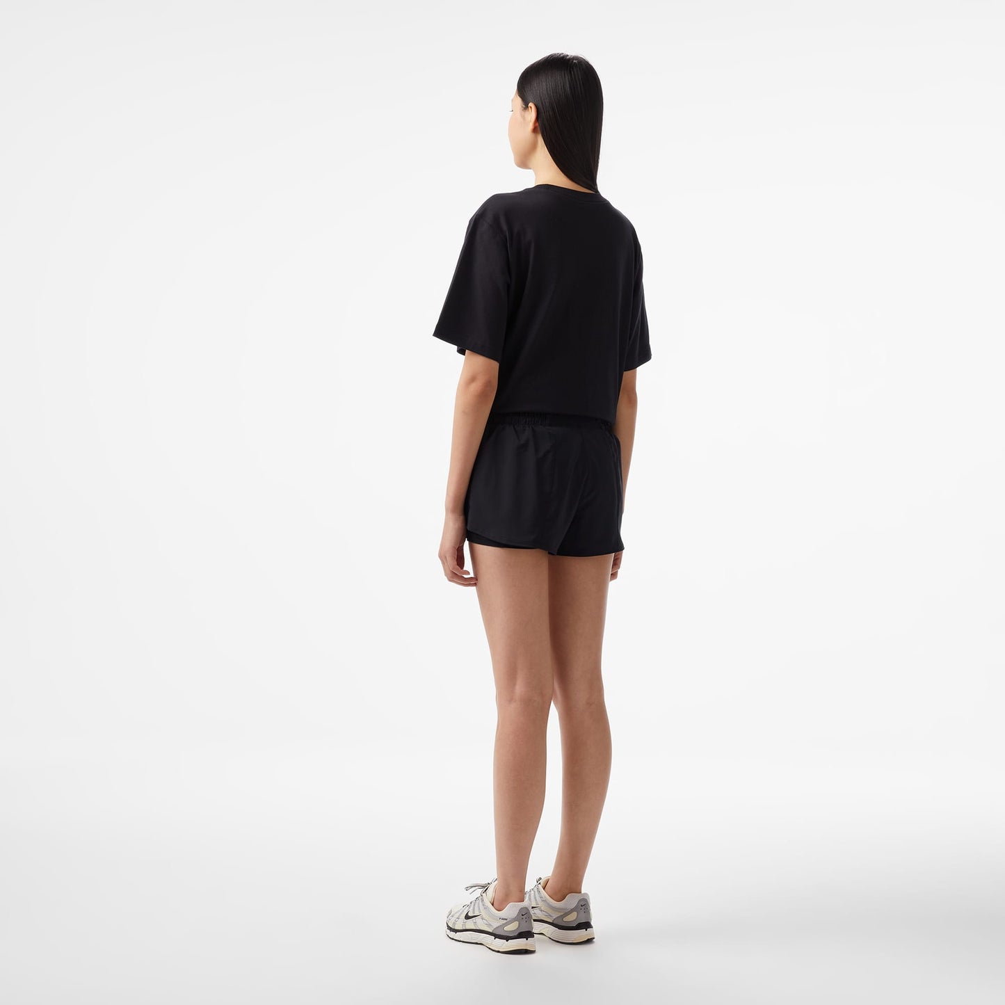 Nike Dri Fit Mid Rise 2in1 Kadın Siyah Şort