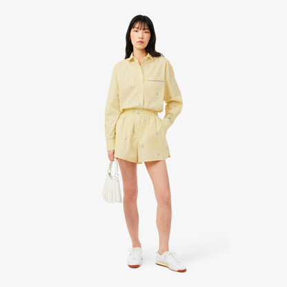 Lacoste Oversize Fit Kadın Sarı Şort