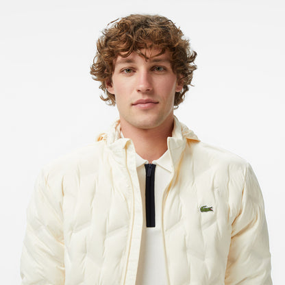 Lacoste Erkek Regular Fit Dik Yaka Kapitone Bej Mont
