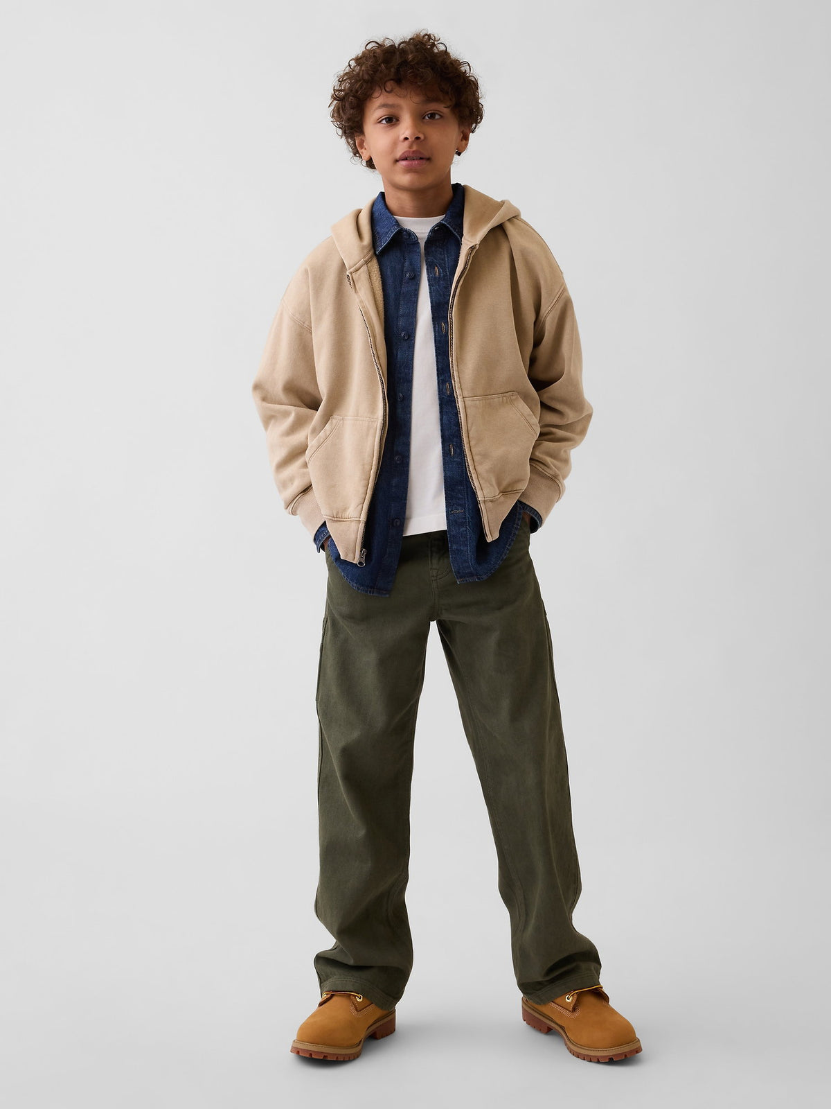 Haki '90s Loose Carpender Jean Pantolon