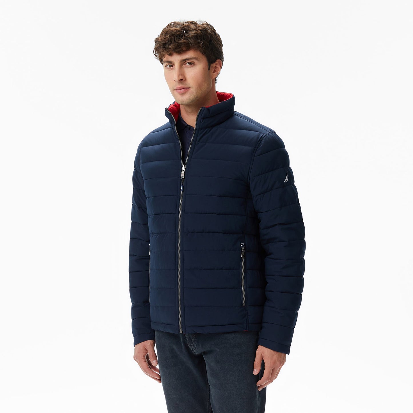Nautica Erkek Bej Regular Fit Çift Taraflı Mont