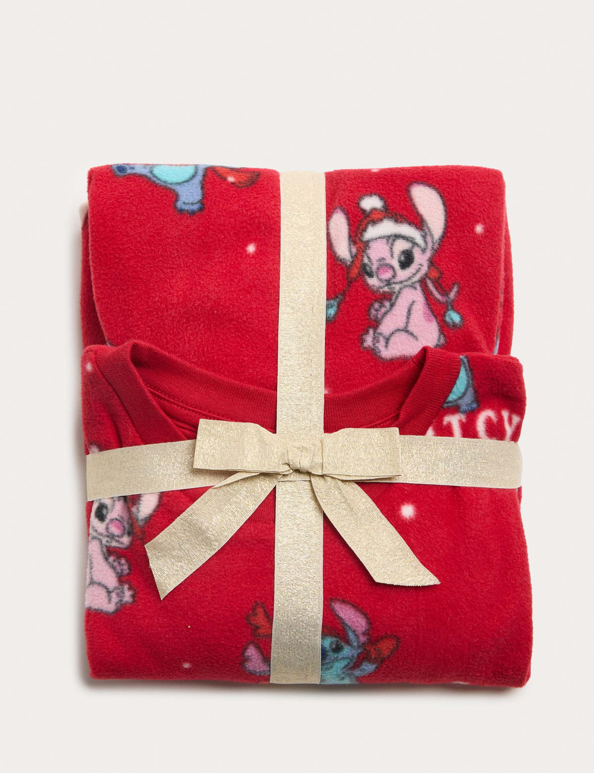 Stitch Baskılı Polar Çocuk Pijama Takımı