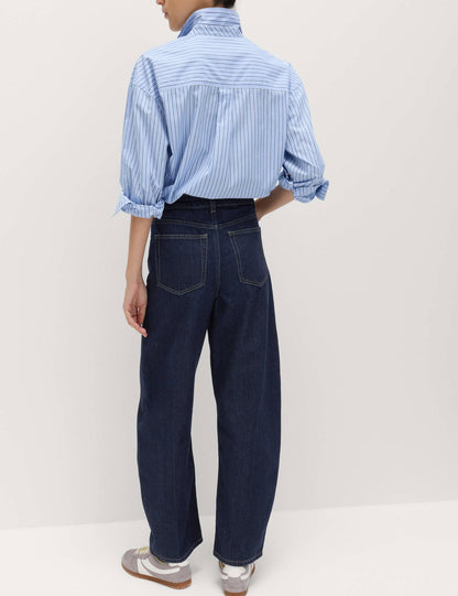 Yüksek Bel Barrel Leg Jean
