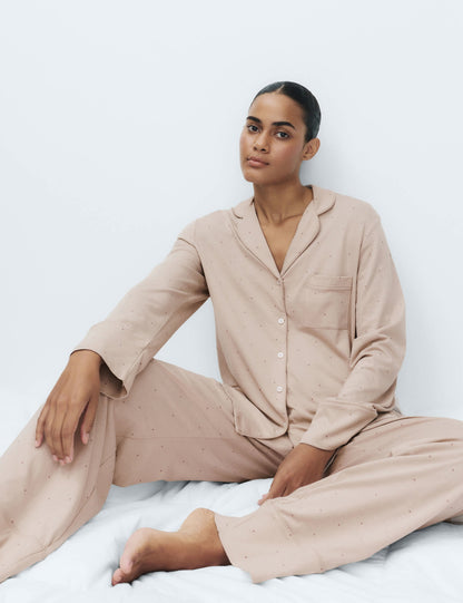 Pamuklu Modal Karışımlı Pijama Takımı