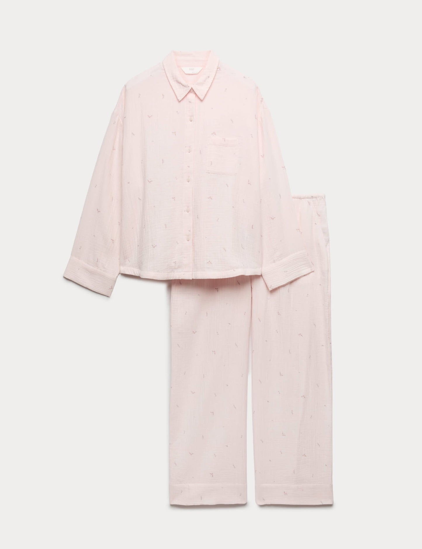 Müslin Uzun Kollu Pijama Takımı