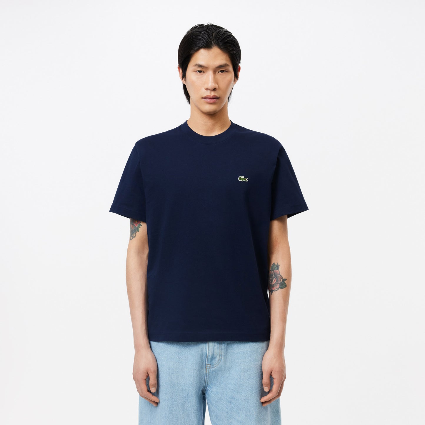 Lacoste Erkek Classic Fit Bisiklet Yaka Lacivert T-shirt