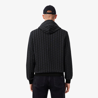 Lacoste Monogram Erkek Siyah Hoodie