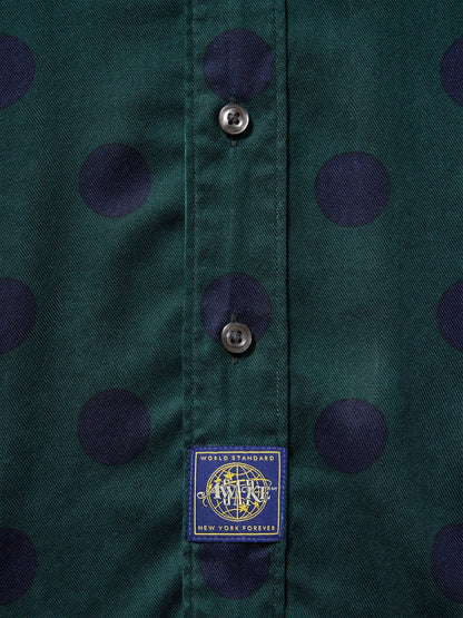 Koyu Yeşil Gap × Awake Ny Twill Dotted Big Gömlek