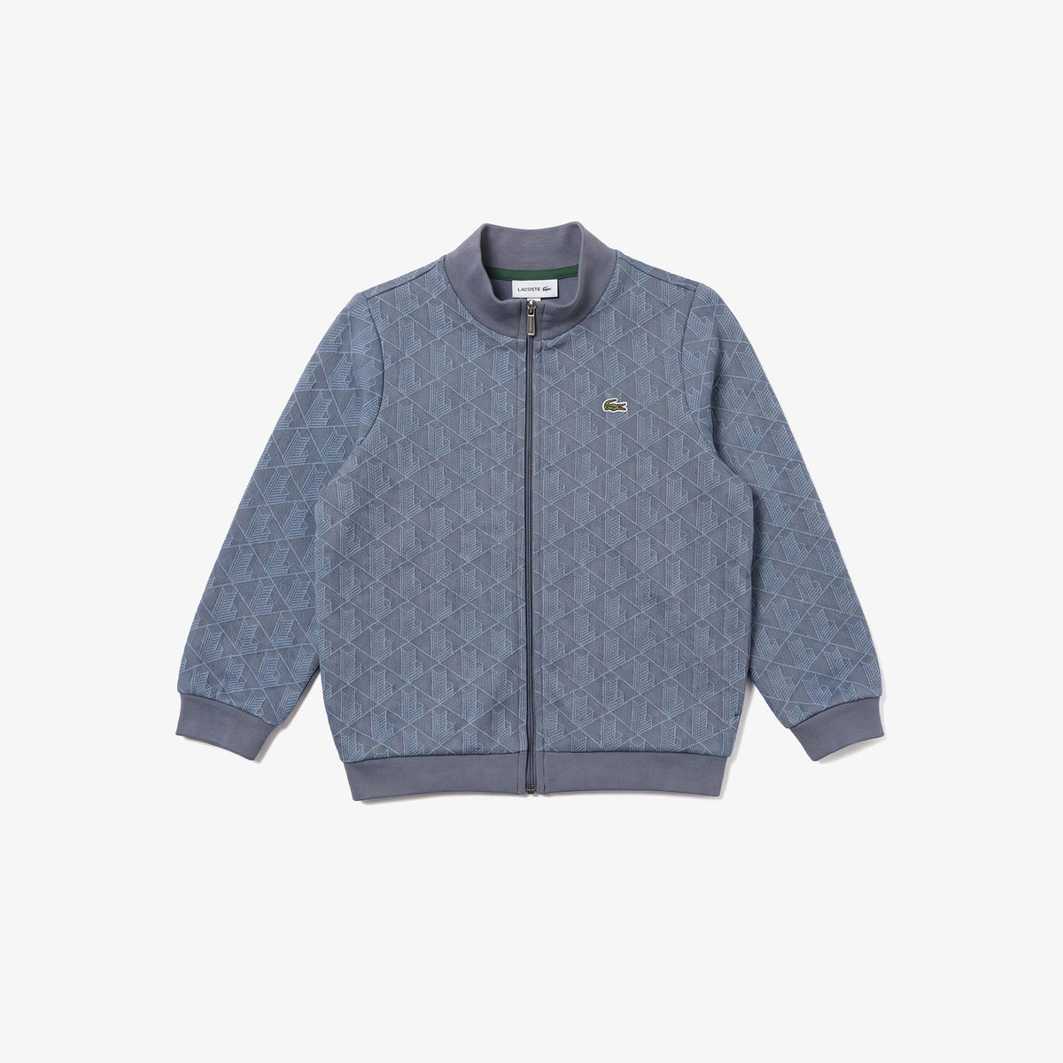 Lacoste Çocuk Fermuarlı Monogram Gri Sweatshirt