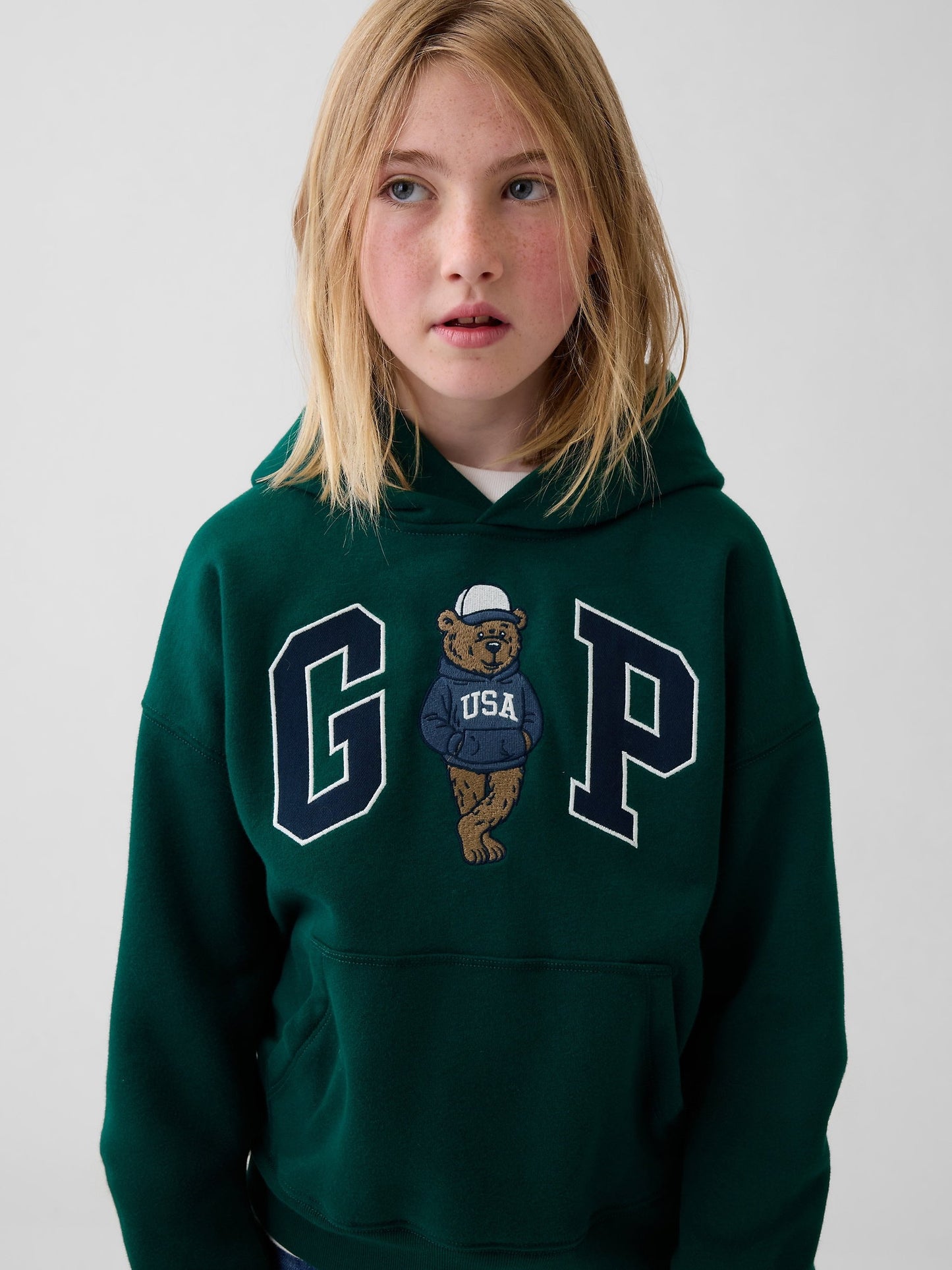 Koyu Yeşil Vintagesoft Relaxed Brannan Bear Logo Sweatshirt