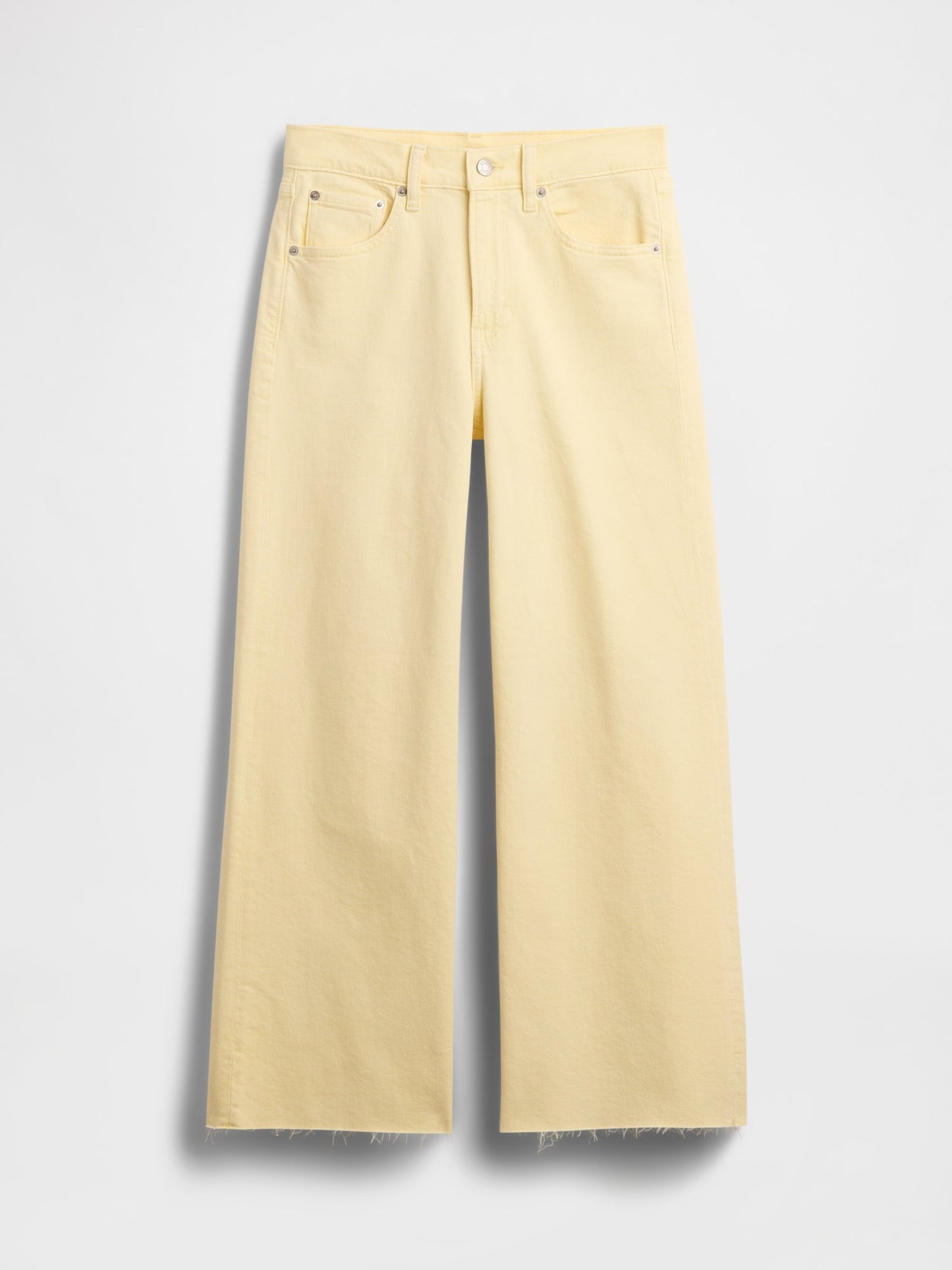 Sarı High Rise Stride Wide-leg Ankle Jean Pantolon