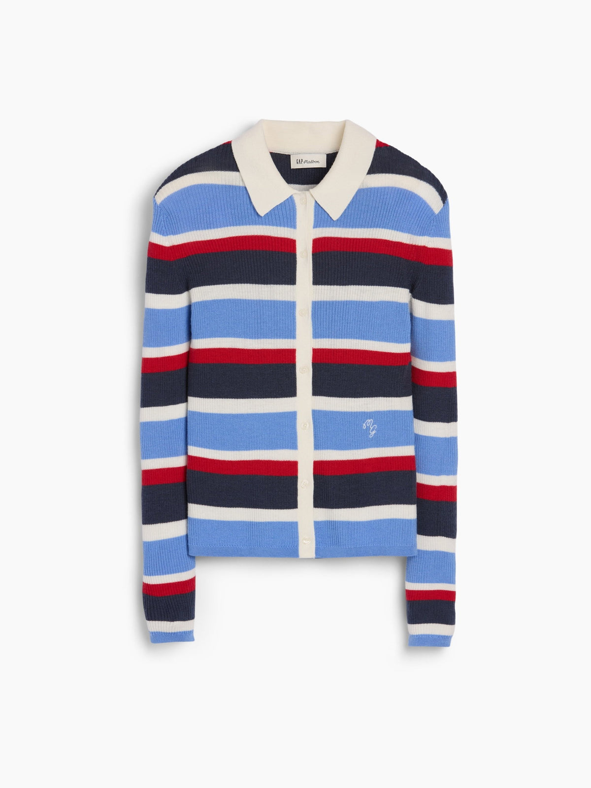 Mavi Gap × Malbon Çizgili Polo Hırka