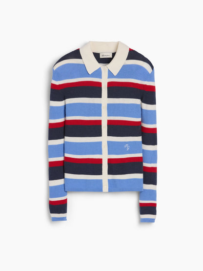 Mavi Gap × Malbon Çizgili Polo Hırka