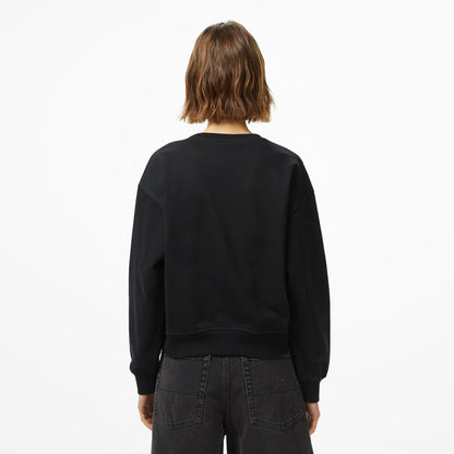 Calvin Klein Monologo French Terry Kadın Siyah Sweatshirt