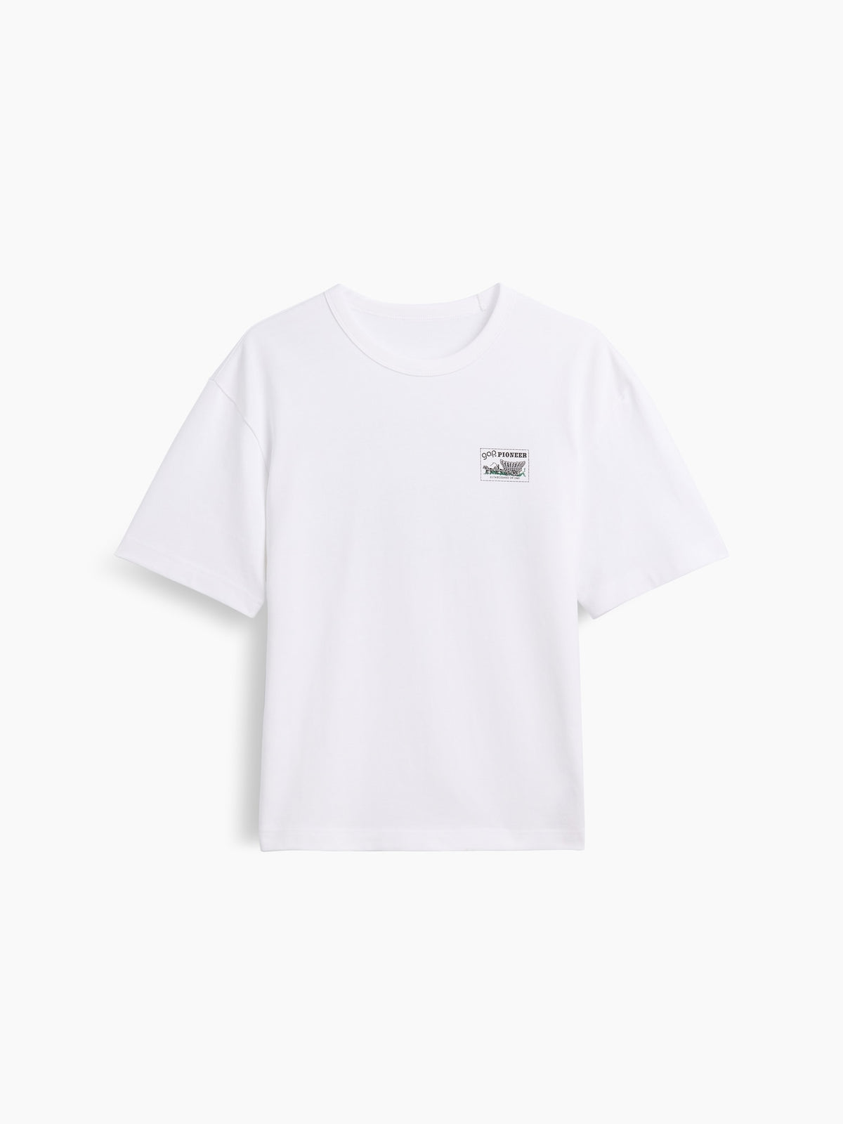 Beyaz Heavyweight Gap Grafik Baskılı T-shirt