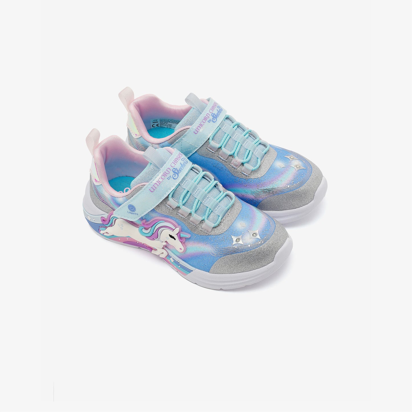 Skechers Unicorn Chaser Çocuk Gri Işıklı Spor Ayakkabı