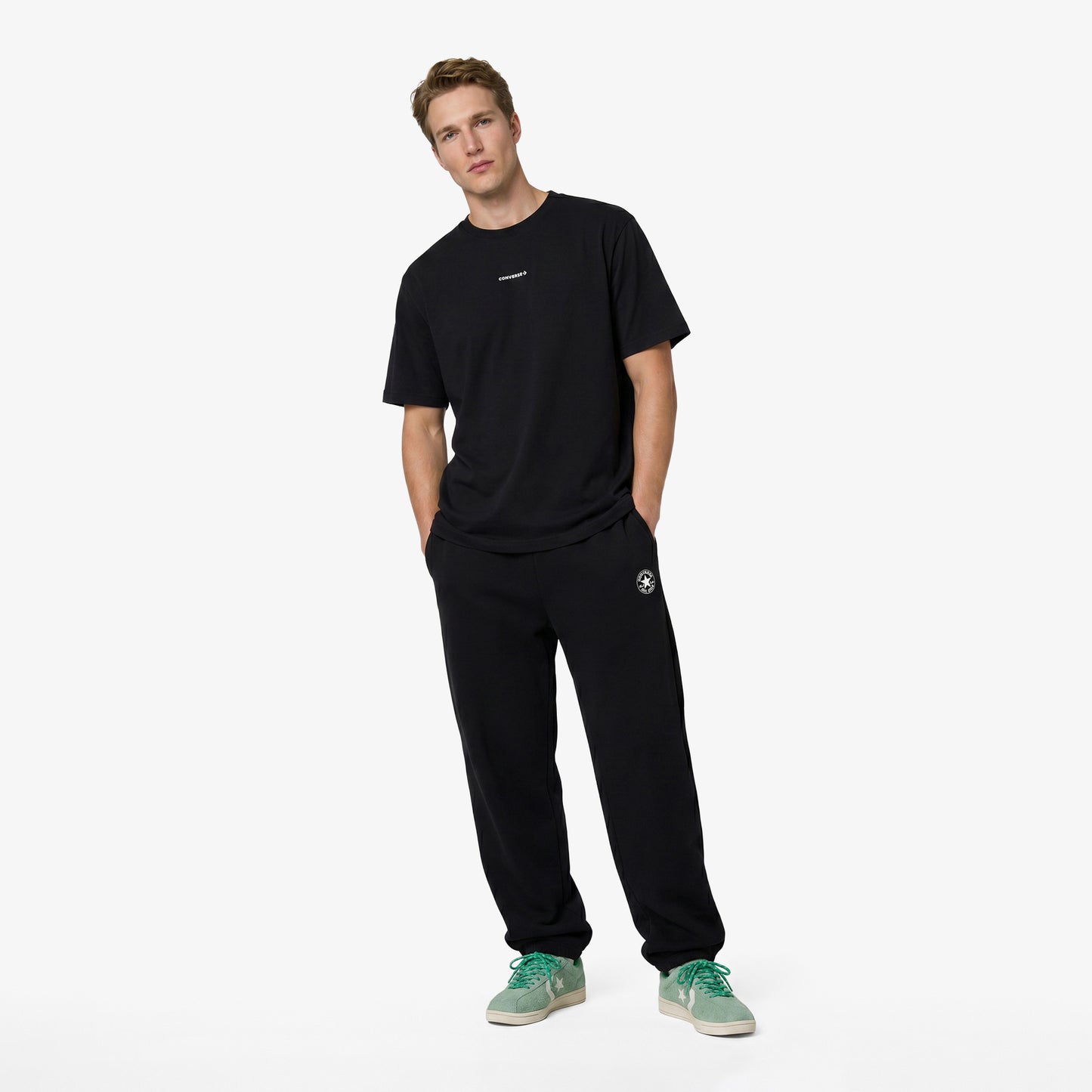 Converse Grafik Baskılı Erkek Siyah T-shirt