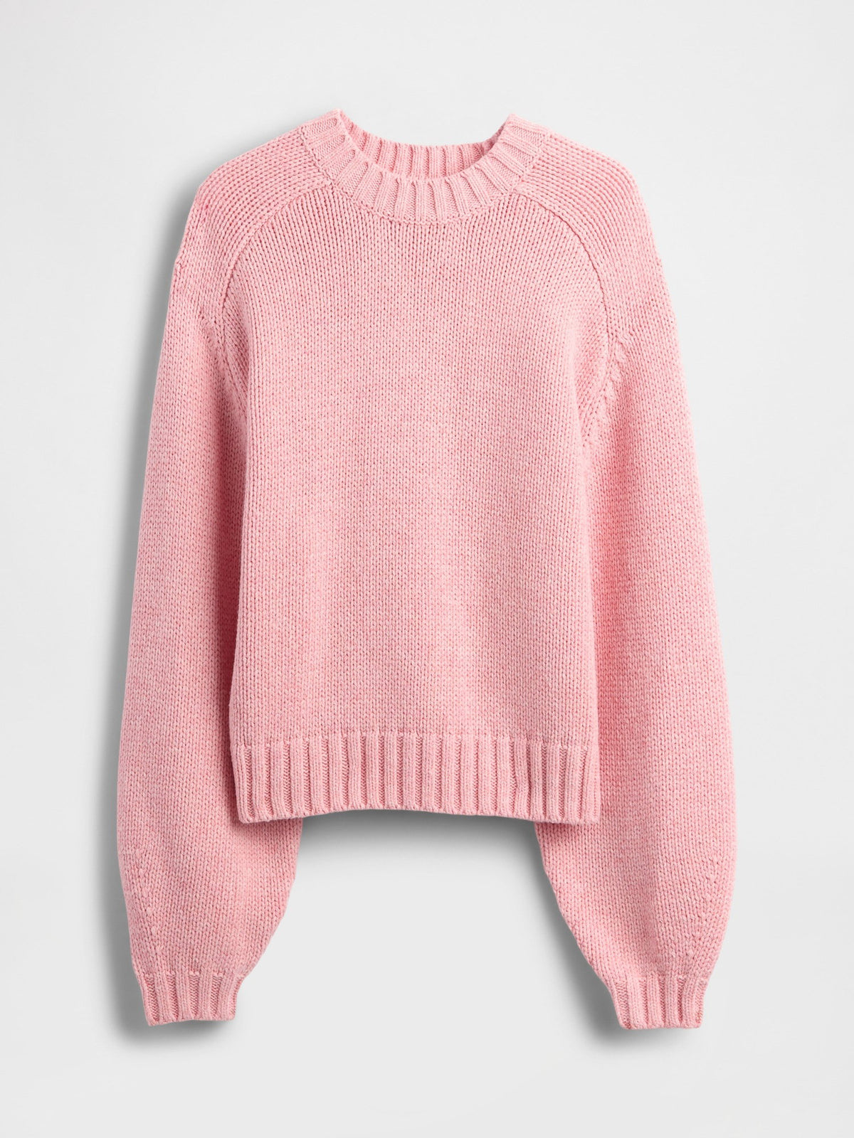 Pembe Relaxed Yaka Bisiklet Yaka Kazak