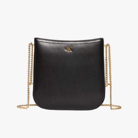 Calvin Klein Saddle With Chain Kadın Siyah Çapraz Çanta