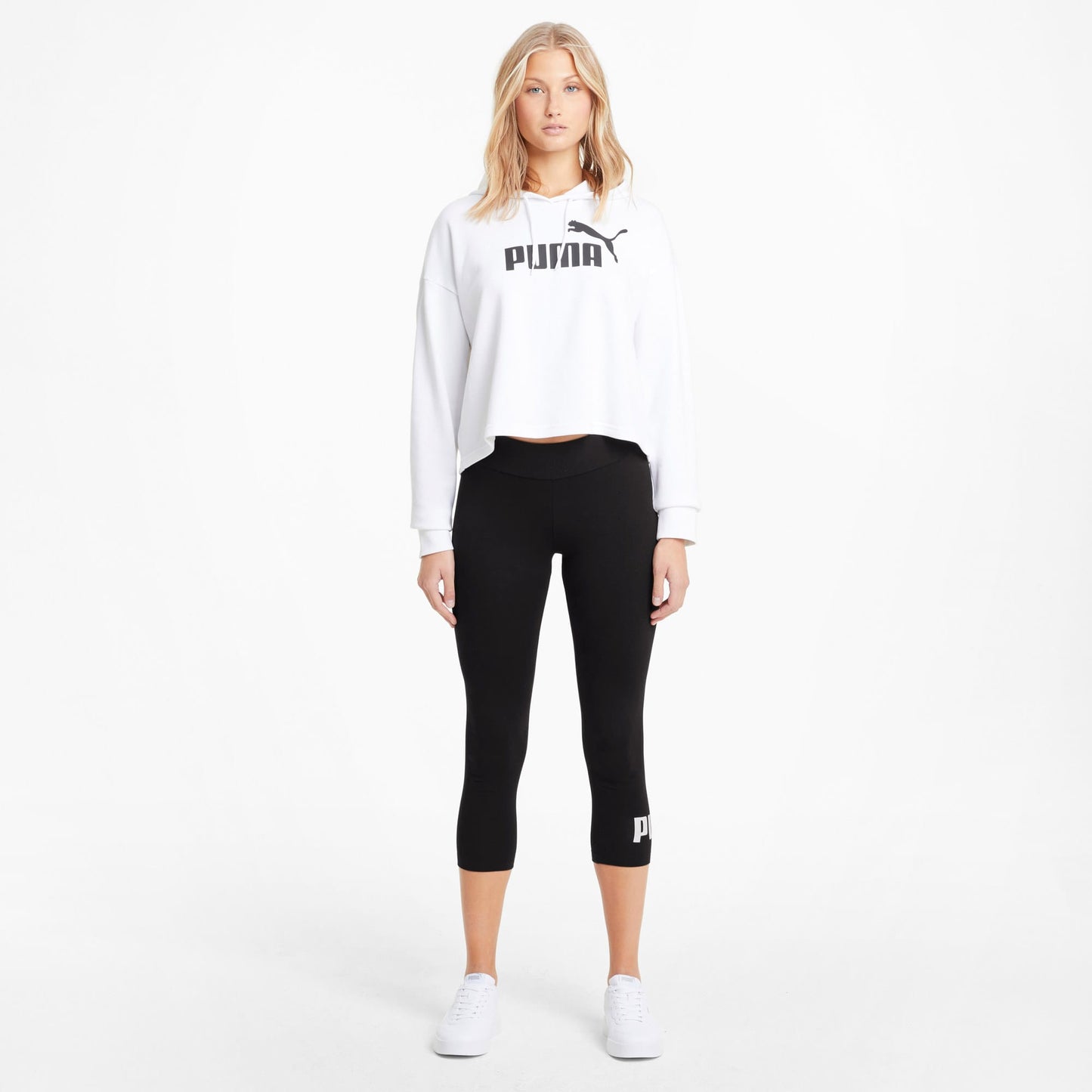 Puma Ess 3/4 Logo Kadın Siyah Tayt