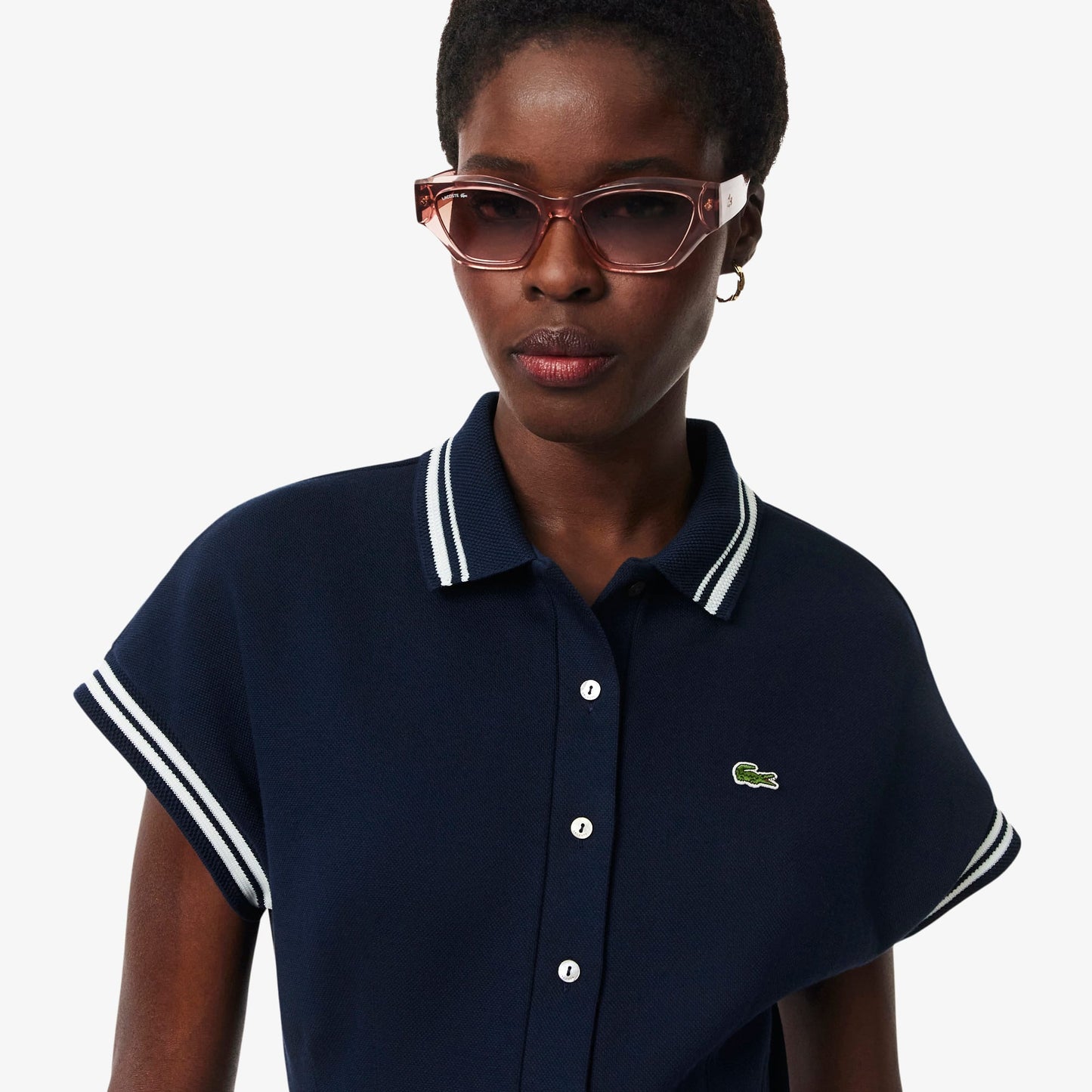 Lacoste Slim Fit Kadın Lacivert Polo