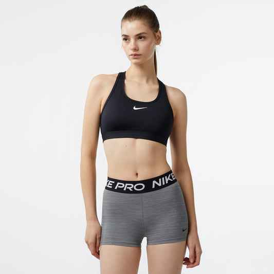 Nike Swoosh Medium Support Kadın Siyah Antrenman Bra
