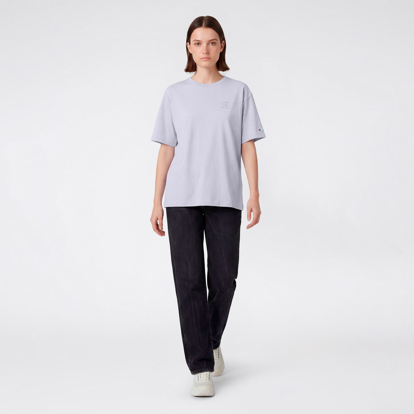 Champion Crewneck Kadın Mor T-shirt